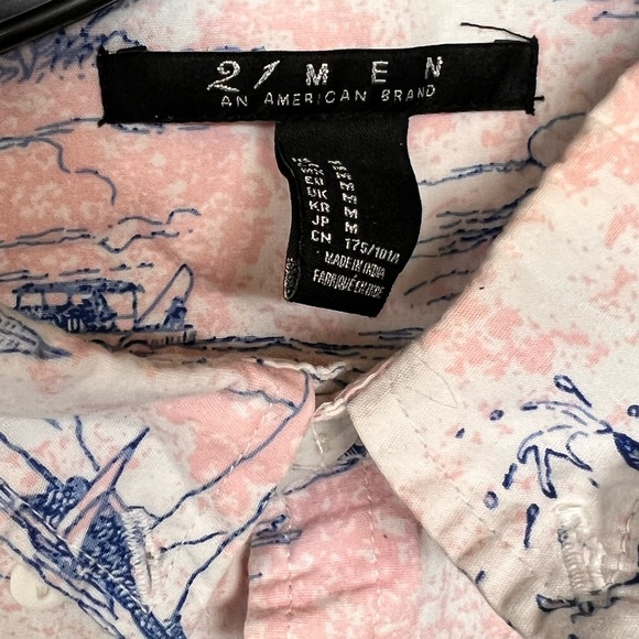 21 Men Swordfish Button Down Shirt | Size Medium | Summer Beach Vacation… - Picture 3 of 5